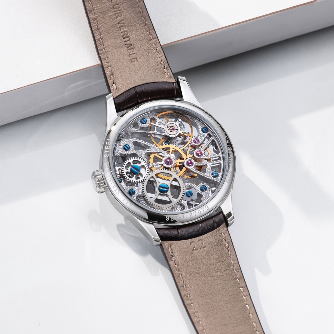 Aerowatch Renaissance Classic Skeleton Silbrig