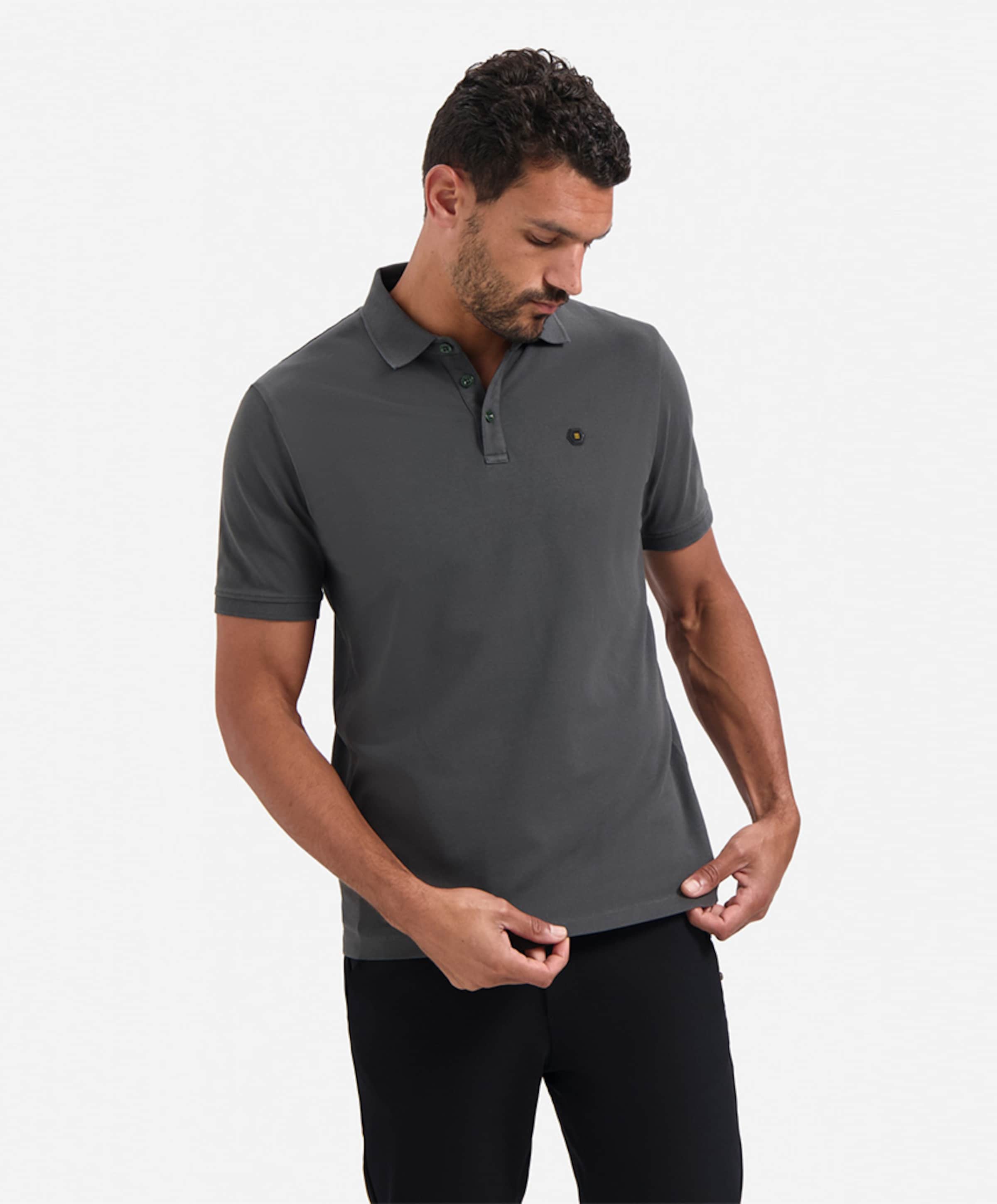 No Excess Heren polo grijs
