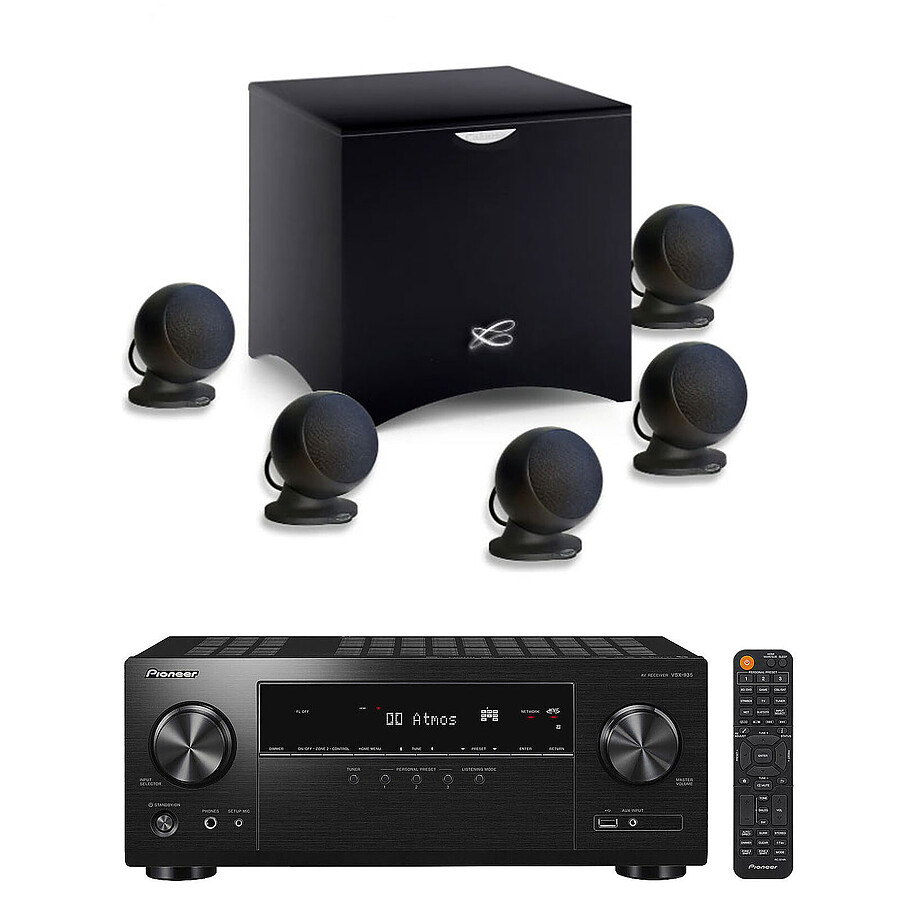 Pioneer VSX-935 Noir + Cabasse Alcyone 3 Noir 5.1