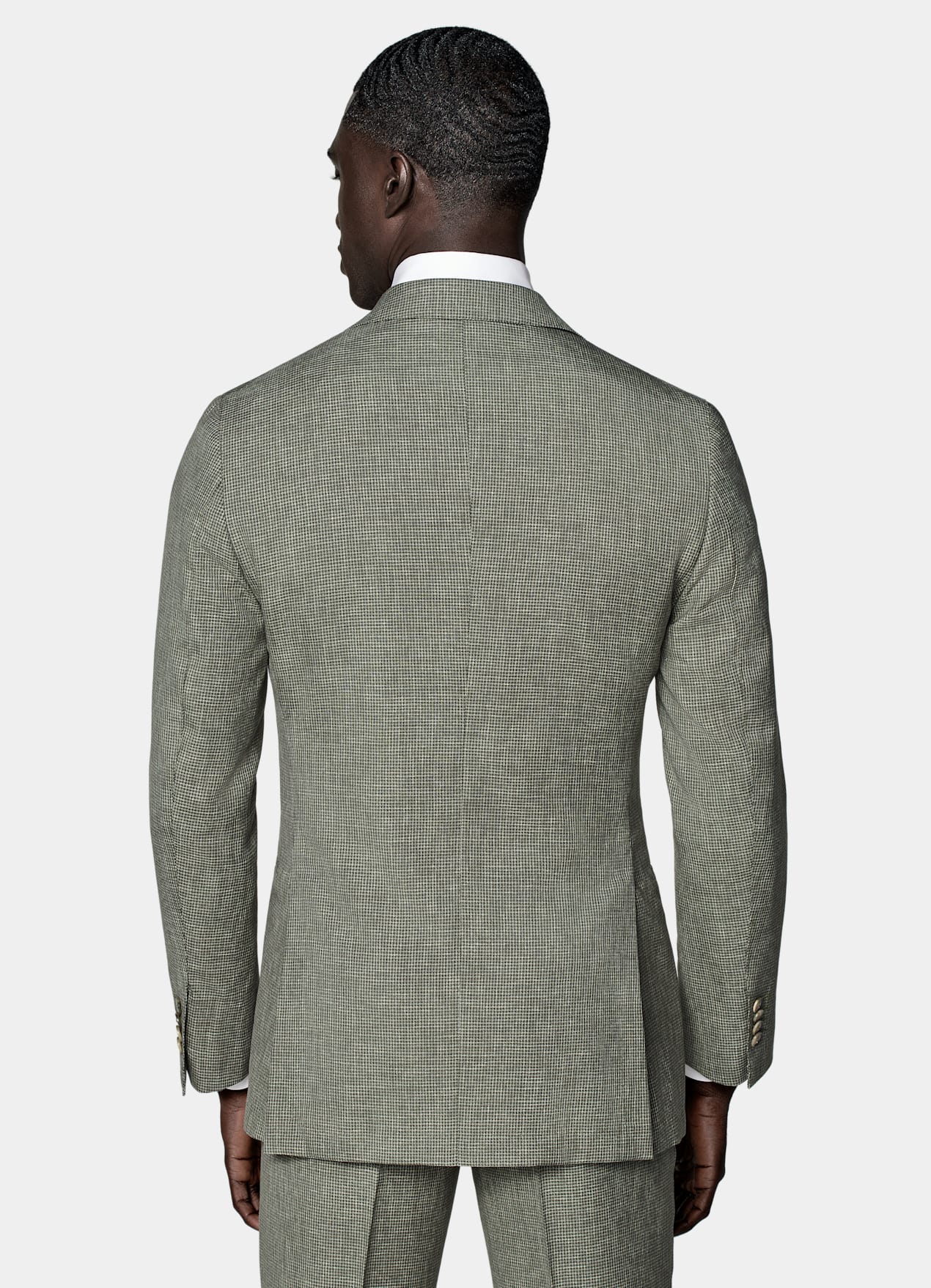 Costume Perennial Havana coupe Tailored vert moyen pied-de-poule