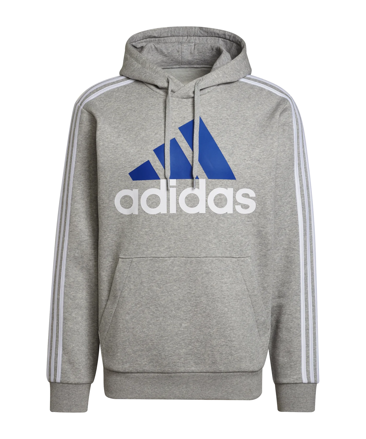 adidas Essentials 3S Hoody Grau Blau Weiss