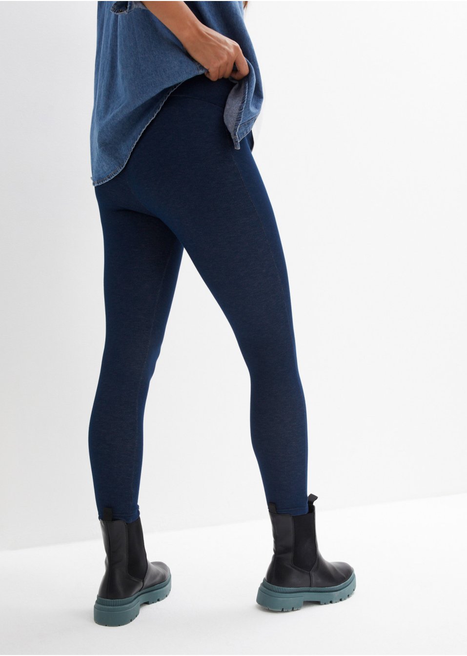 Pantalon thermique de grossesse aspect jean