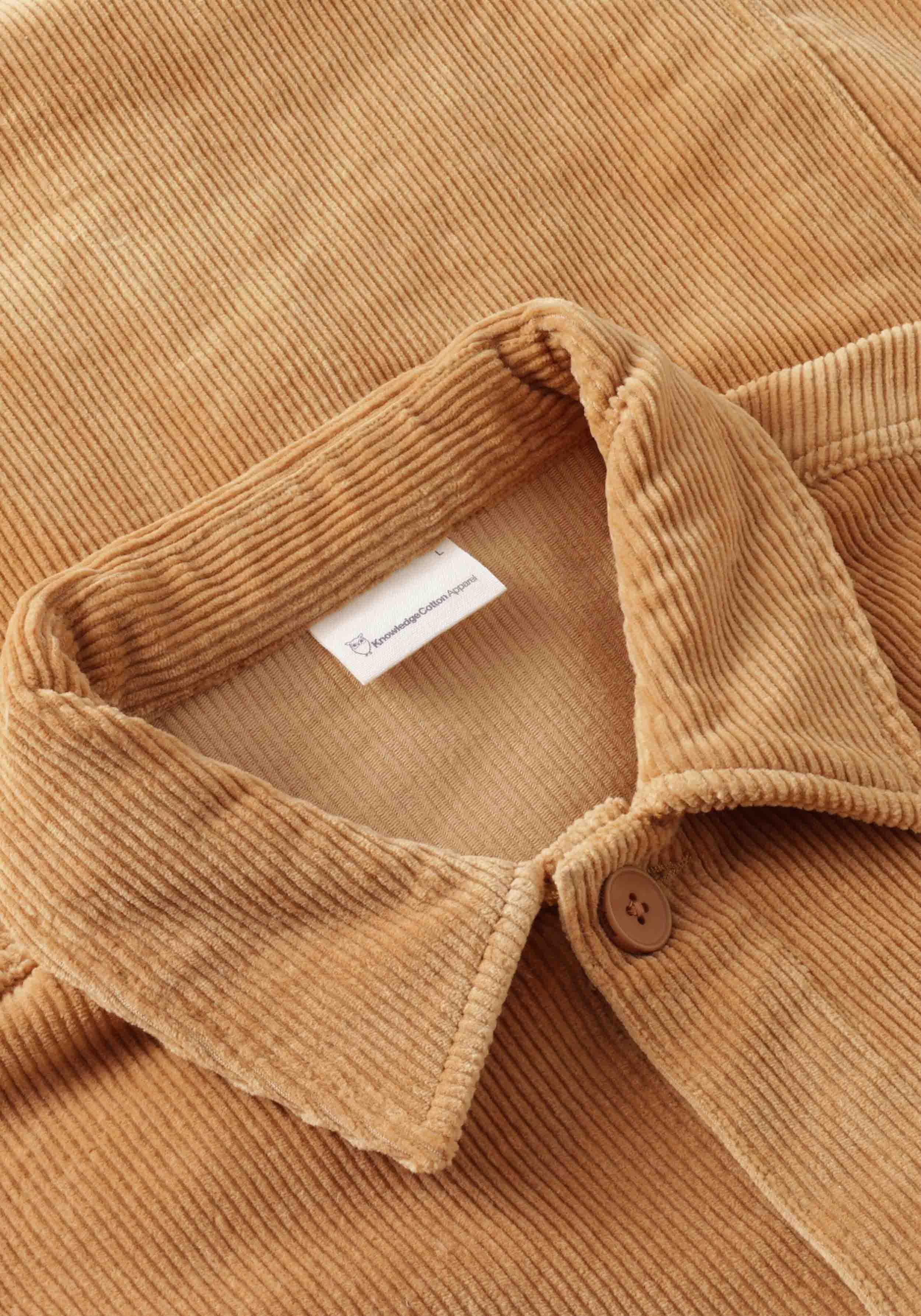 Knowledge Cotton Apparel Cord-Overshirt Apple Cinnamon
