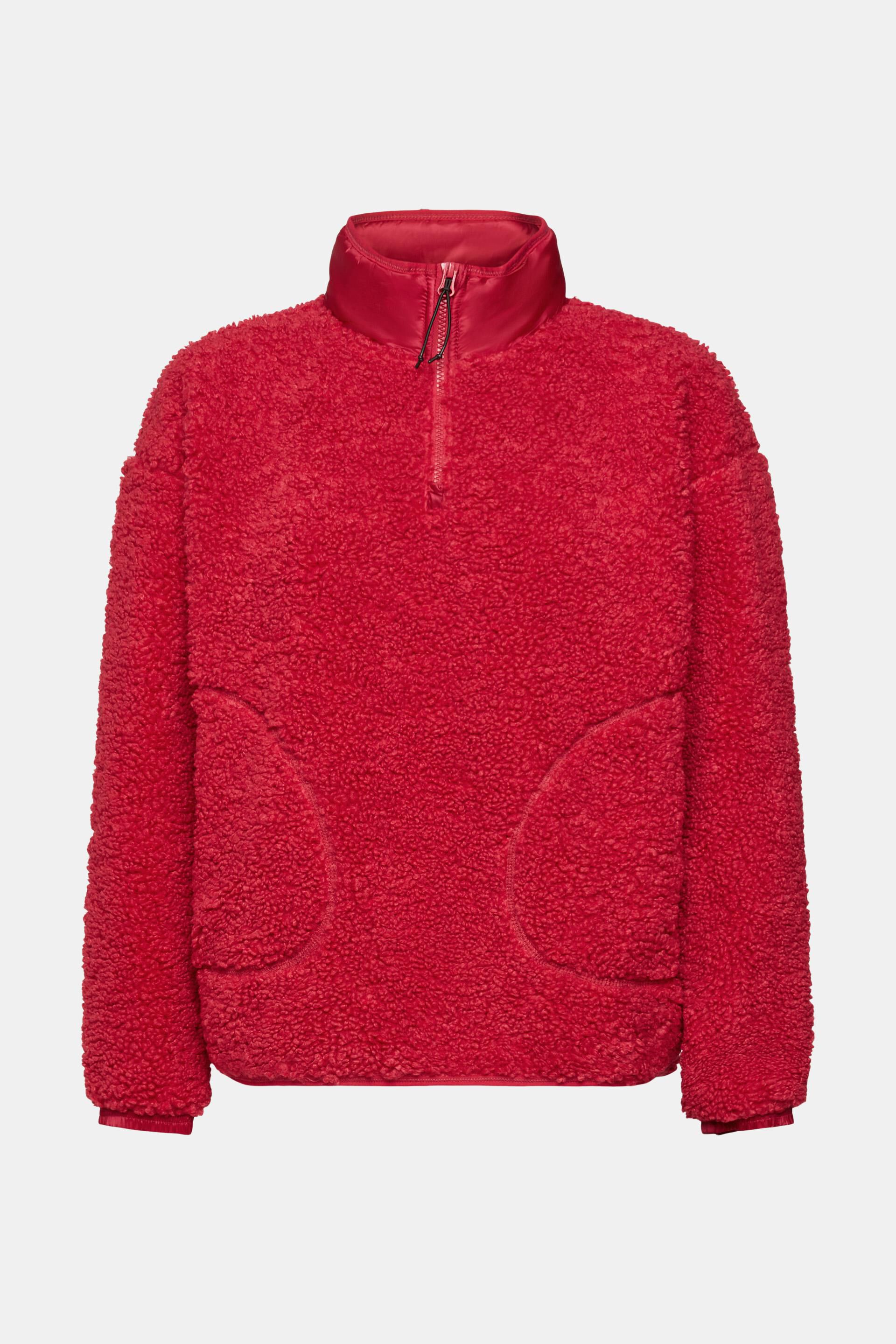 Sweat-shirt à demi-zip en polaire peluche