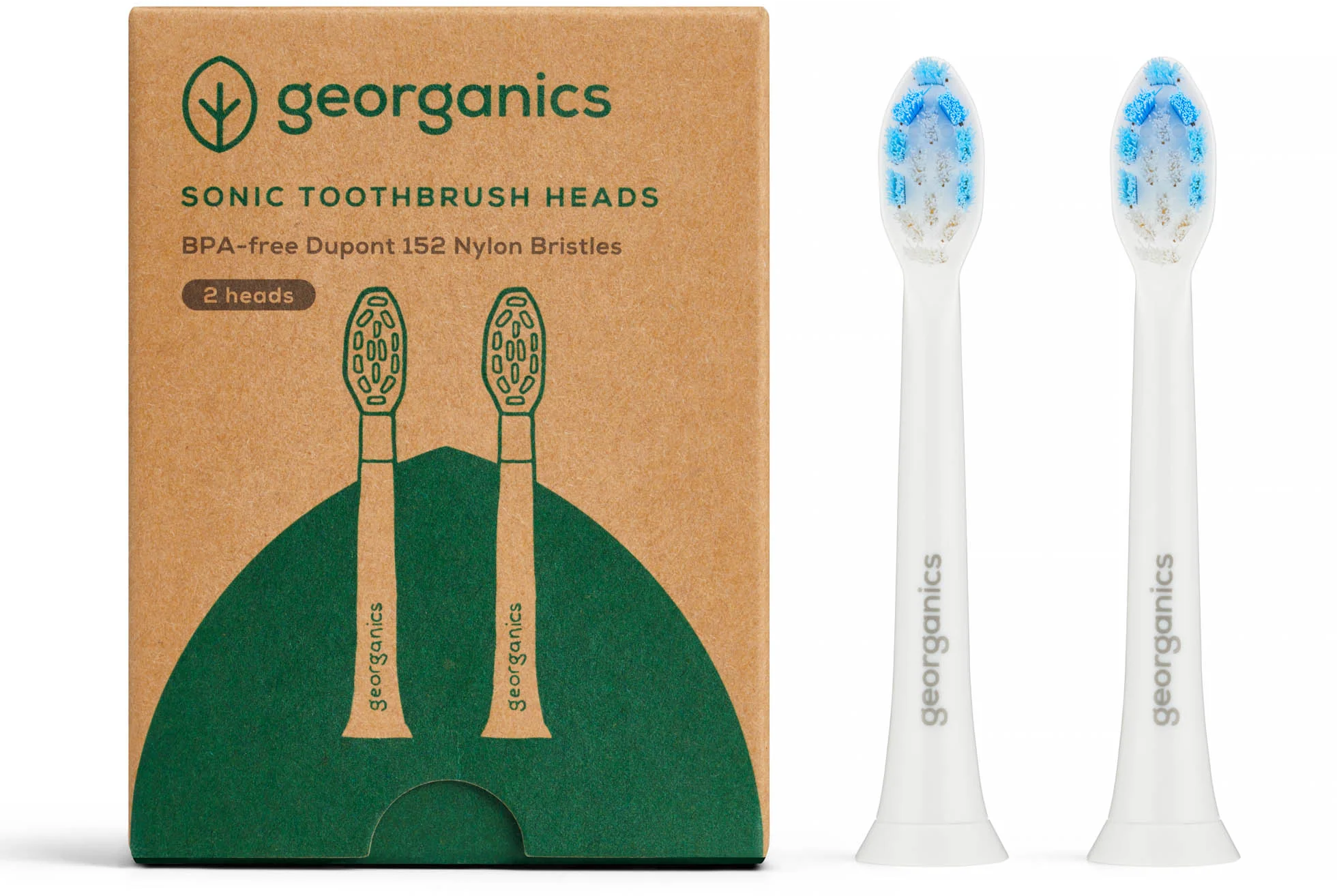 georganics  Sonic Replacement Heads, 2 Stk