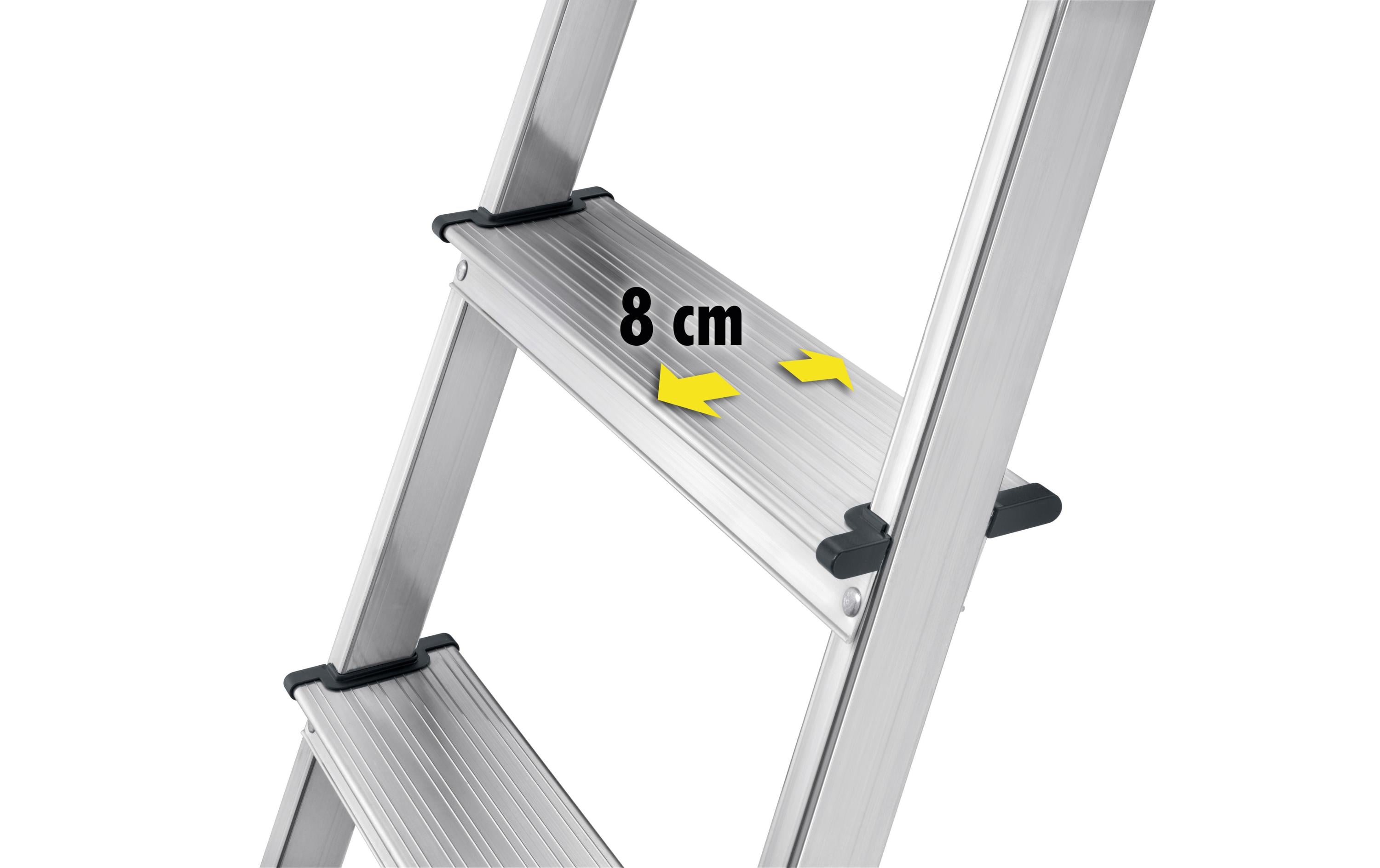 Stehleiter L60 6 Stufen<br>Die praktische Alu-Sicherheits-Haushaltsleiter