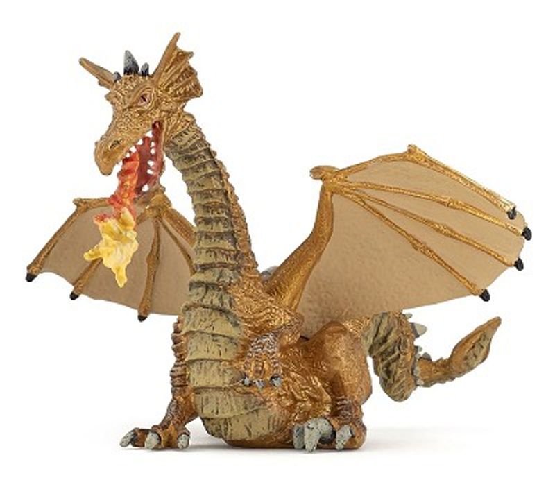Papo Gulldrage som spruter ild, Miniatyrfigur