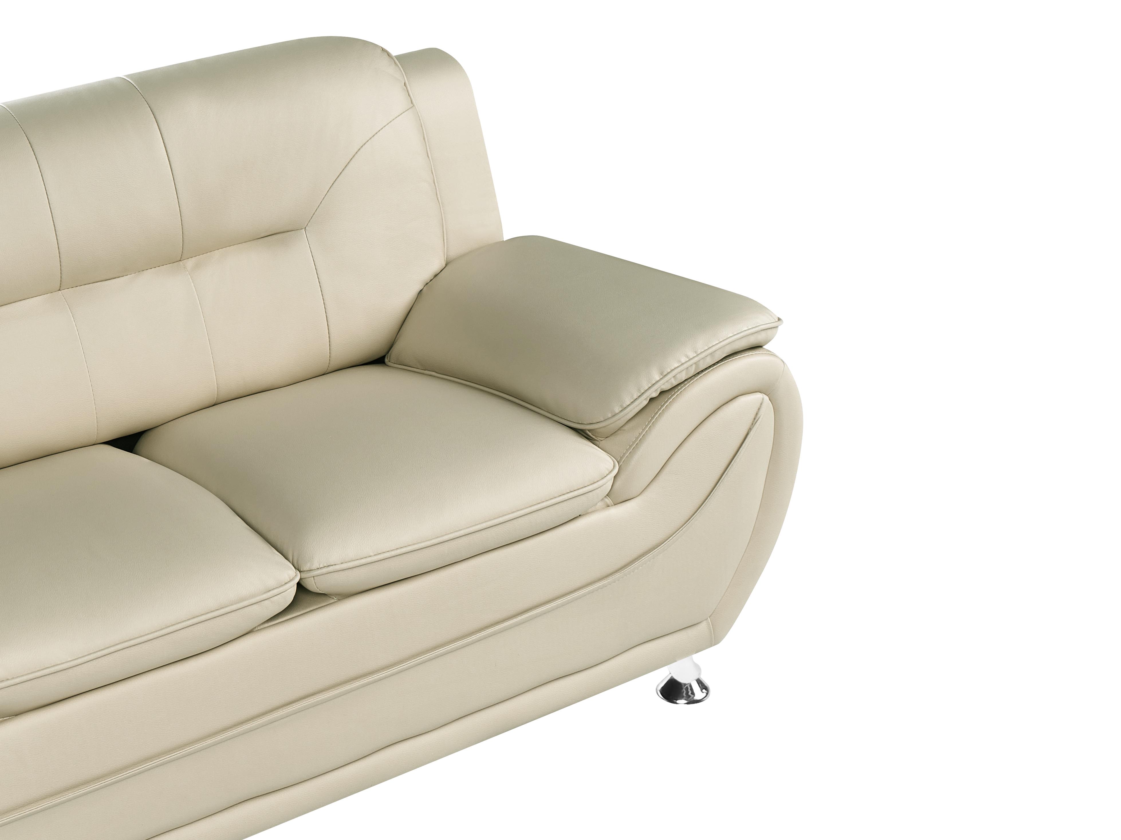 Bank 2-zits LEIRA Kunstleer Beige