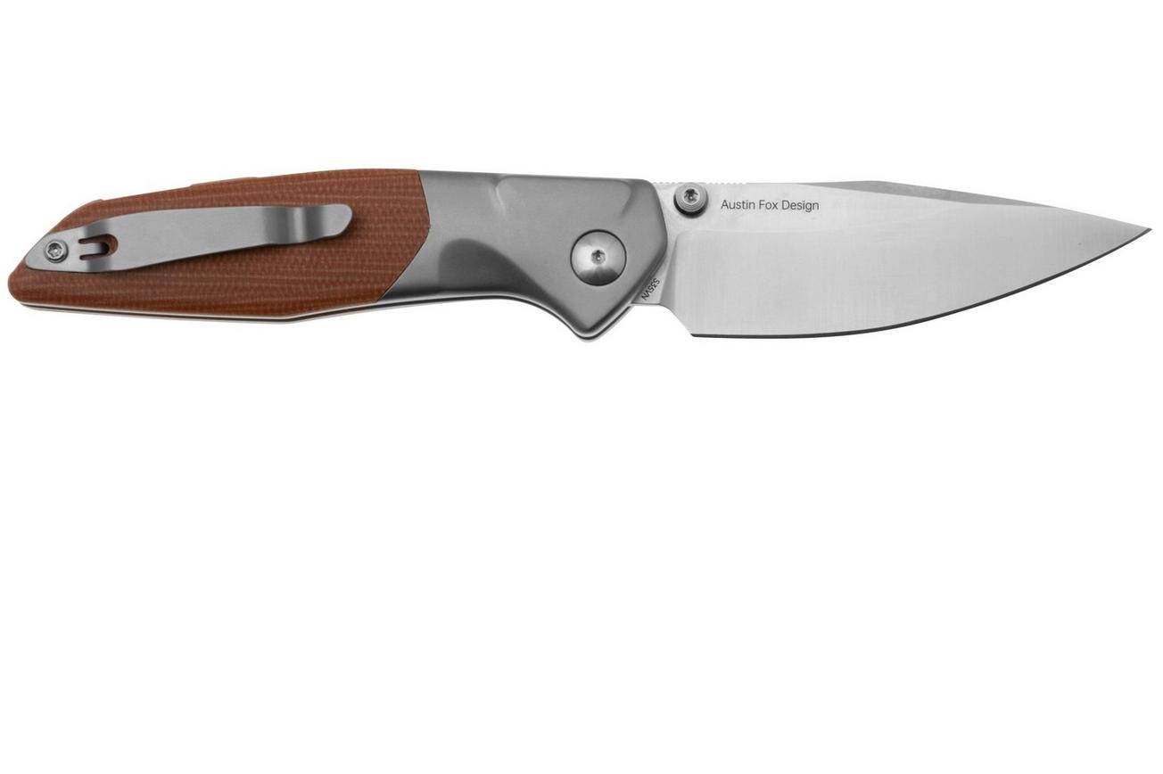 Real Steel Hoeft 7901NM Satin S35VN, Natural Micarta zakmes, Austin Fox design