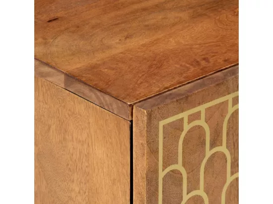 Armoire de salle de bain murale 38x33x48cm bois massif manguier
