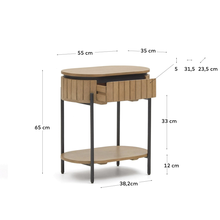 Kave Home Licia nachtkast 55x65