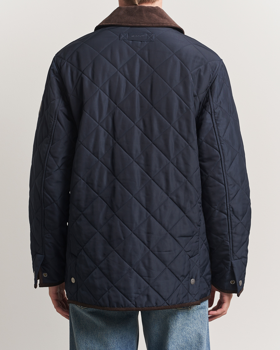 GANT Quilted Fleece Jacket Evening Blue