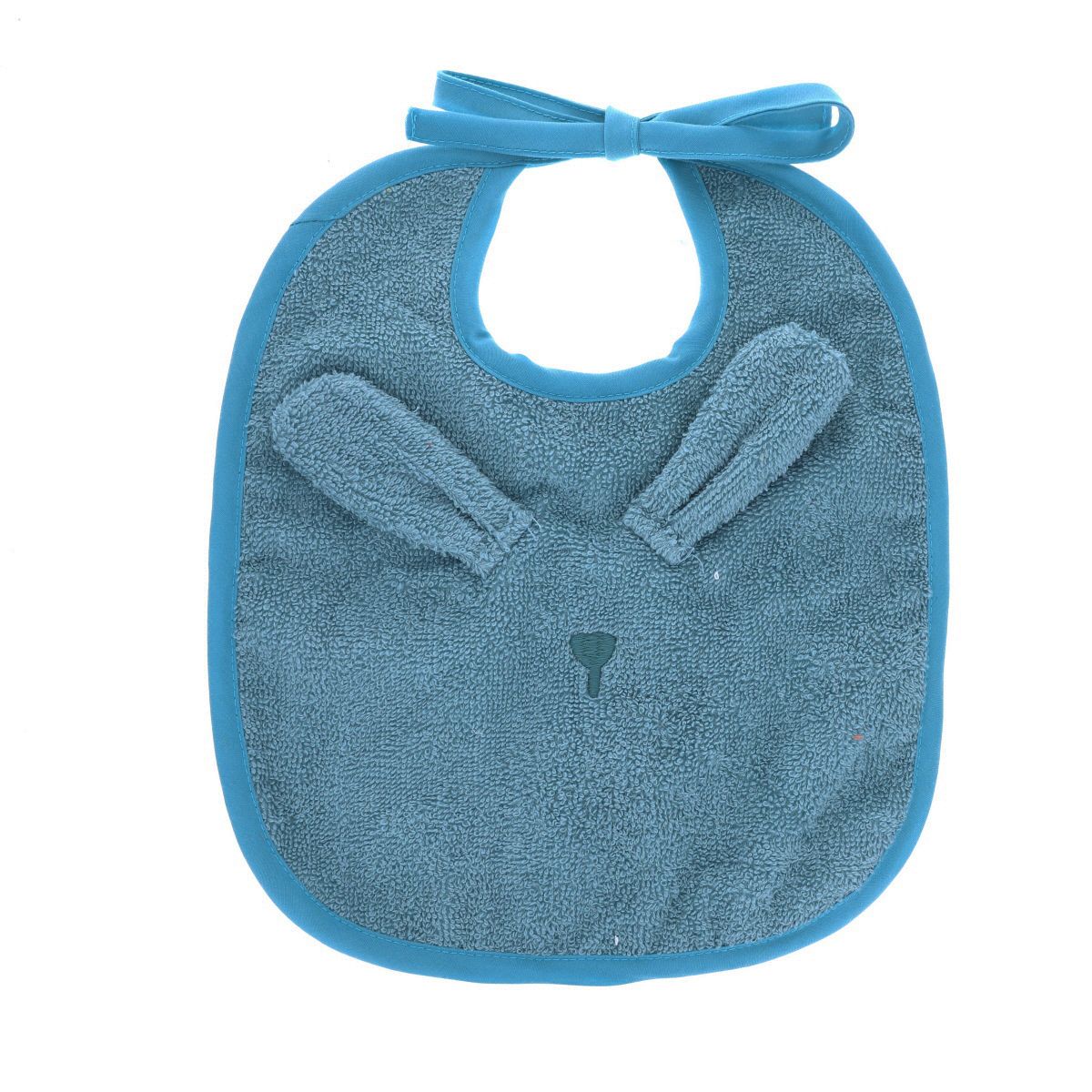 Bavoir en éponge Lapin bleu Amande