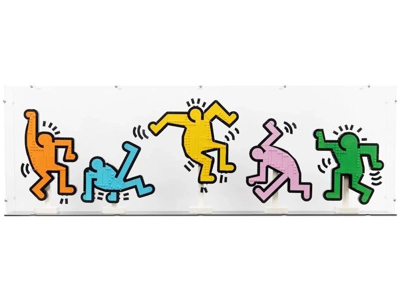 iDisplayit Acryl-Display für Keith Haring Tanzende Figuren Elegantes Acryl-Display für die LEGO Sammlung