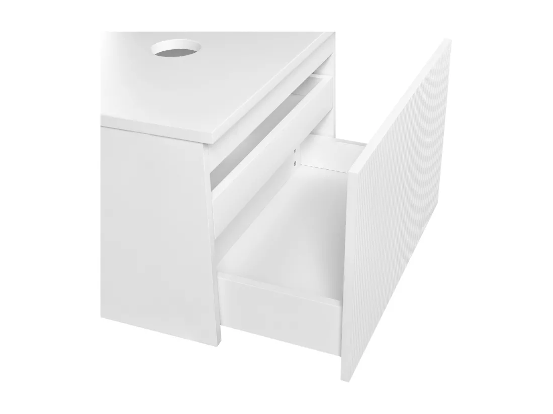 Meuble lavabo mural ALZIRA 60 cm 52 cm 40 cm Blanc