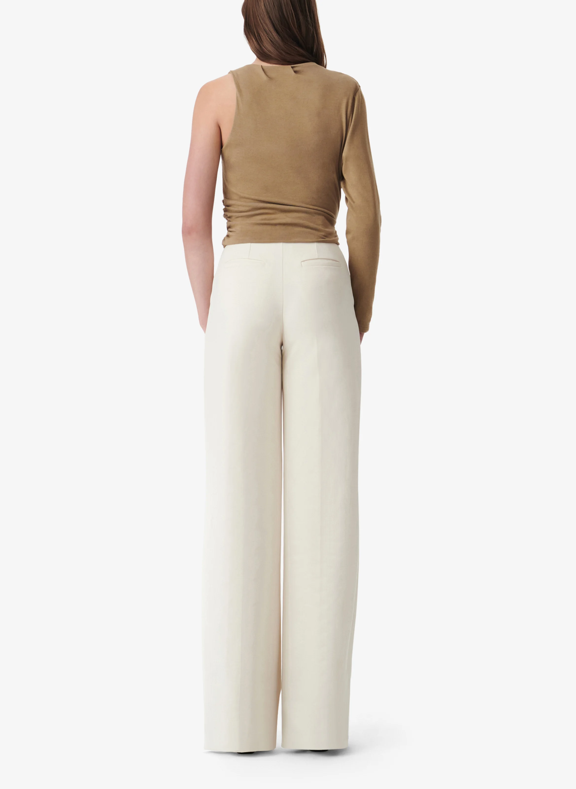 JOVANKA - Top asymétrique ajusté | Kaki