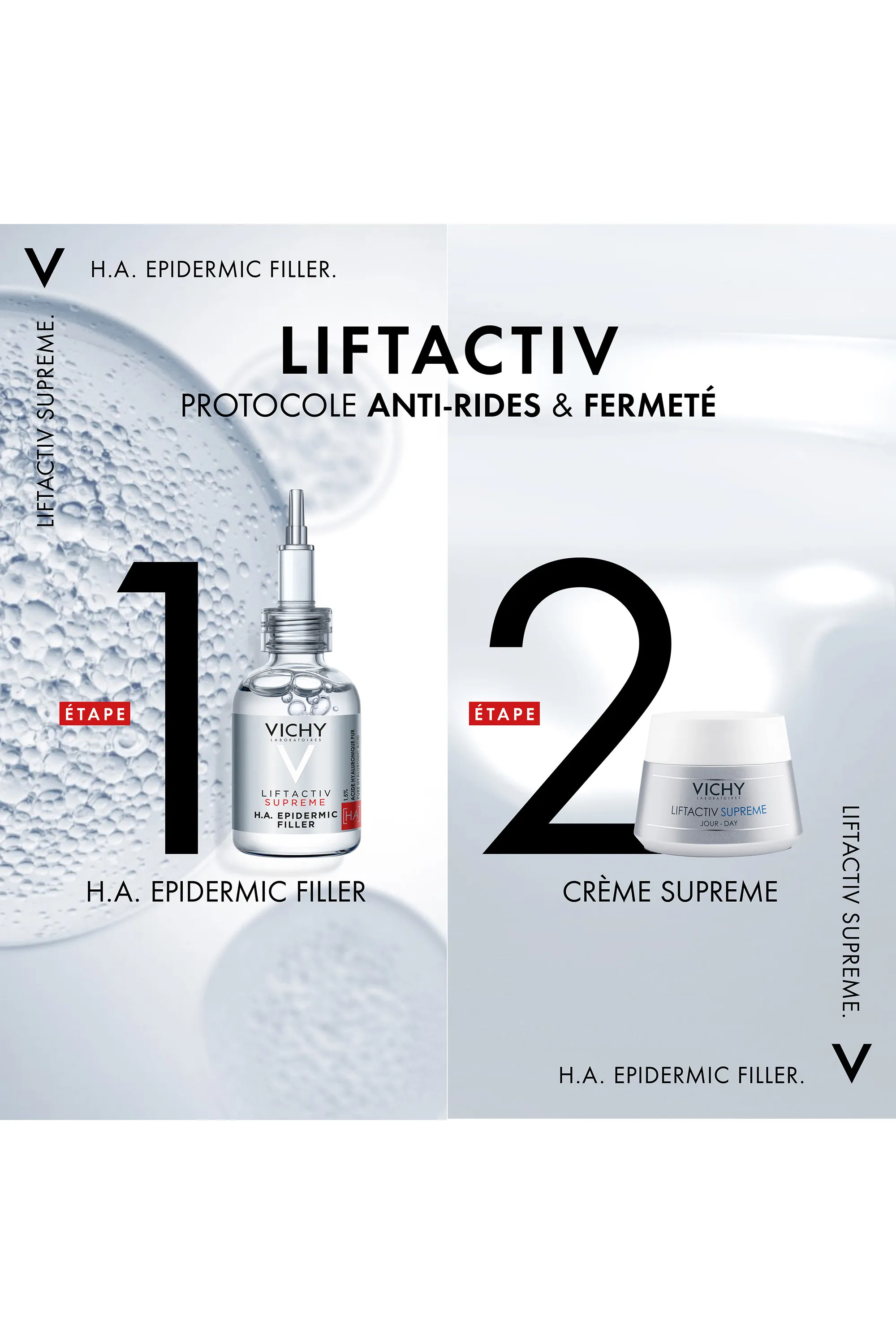 Vichy Sérum HA FILLER combleur anti-âge anti-rides à l’acide hyaluronique visage et yeux Liftactiv Supreme-30 ml