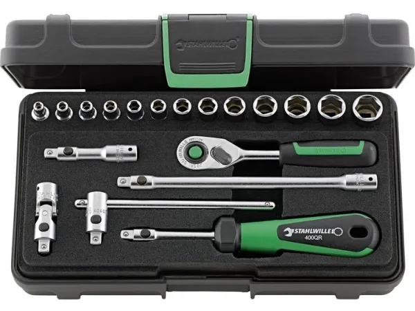 Stahlwille 40/13/6QR KN 96011180 Topnøglesæt 1/4 (6,3 mm) med 19 dele