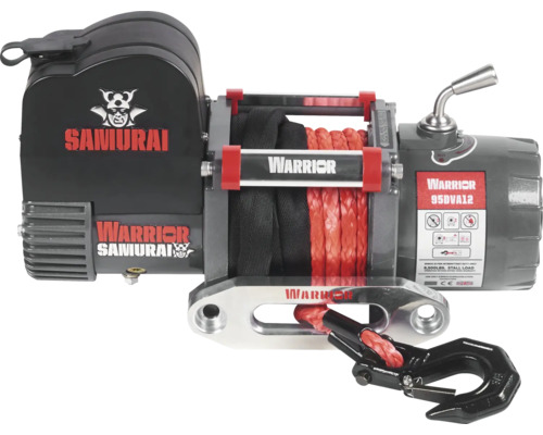 Warrior Short Drum 9500LB / 4,3 t 12V elektrische lier met synthetisch touw