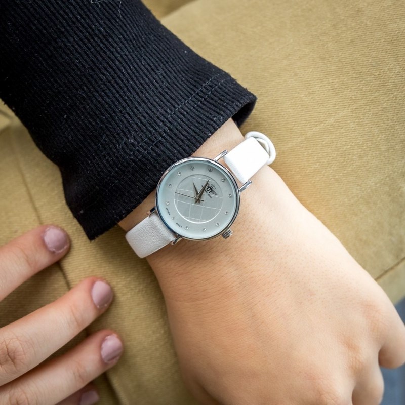 Montre Femme M. JOHN bracelet Cuir Blanc