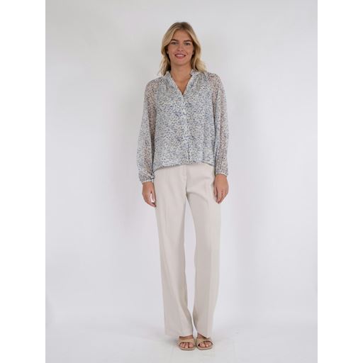 Neo Noir Solbi Ditsy Dot Bluse, Light Blue, 36