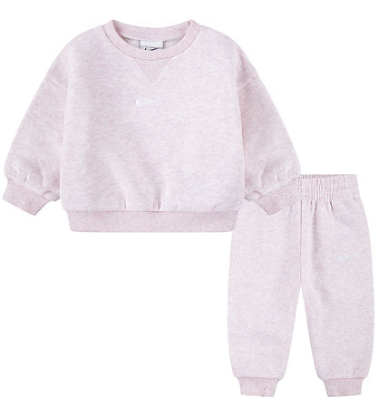 Nike Sweatset - Sweatshirt/Jogginghosen - Pink Schaumstoff Heath