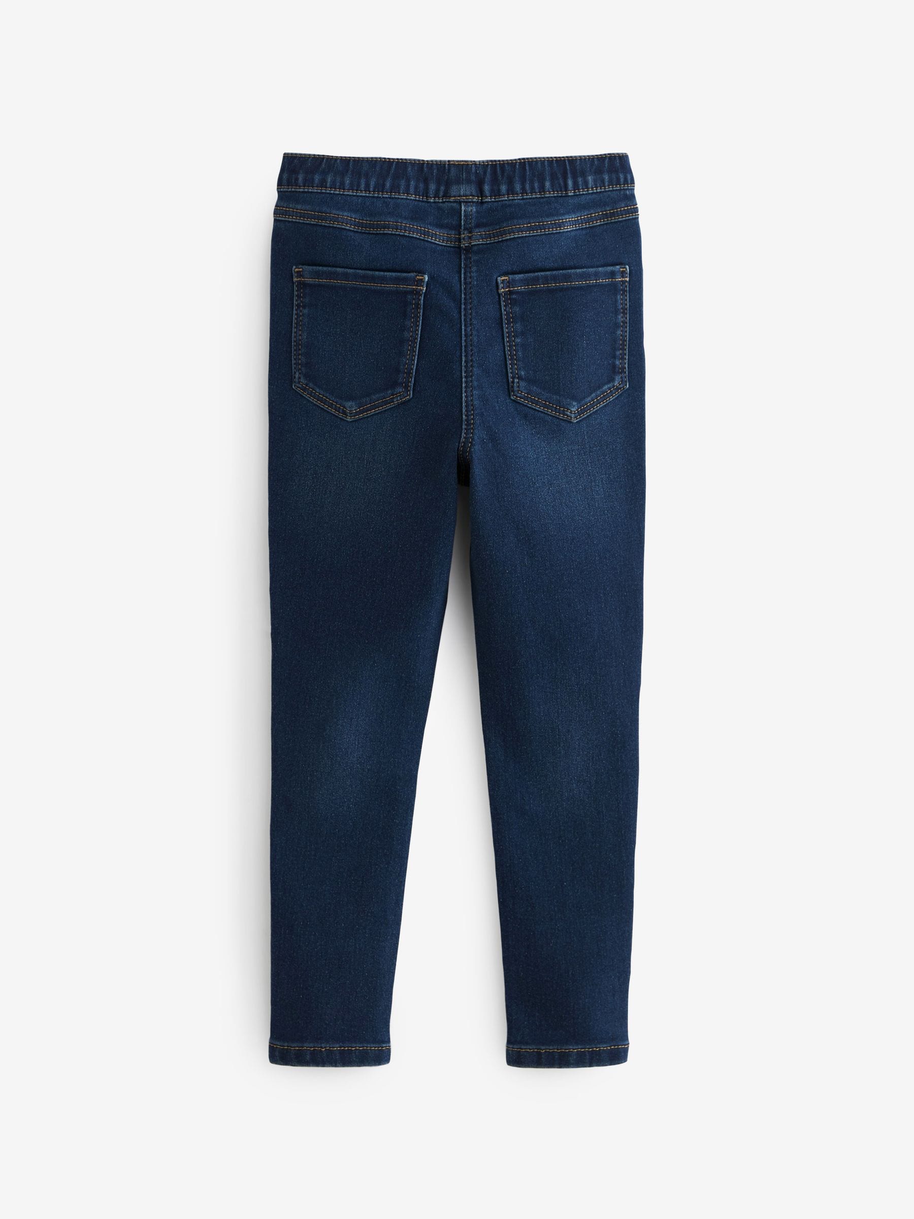 Black/Dark Denim - Set van 2 jeggings met elastische taille (3-16 jr)