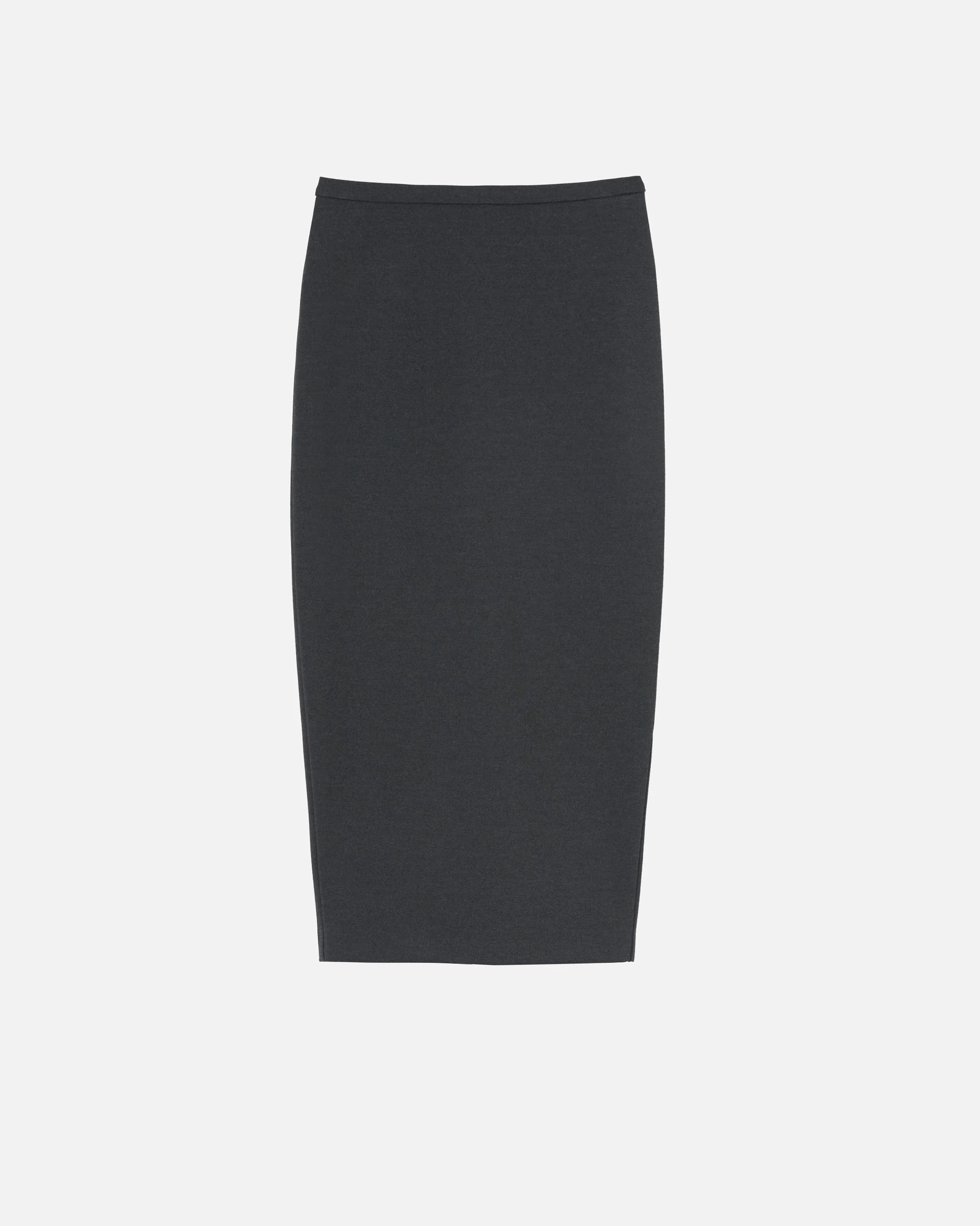 Jupe crayon longue fendue | Gris