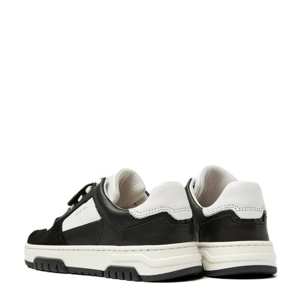 Nubikk Basket Court leren sneakers zwart/wit