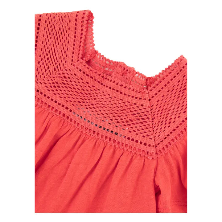 Tartine et Chocolat Blouse Col Ajouré | Rouge