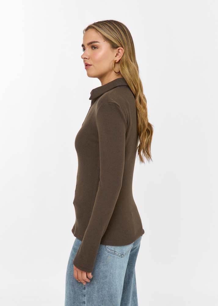 Valerie top choco bruin