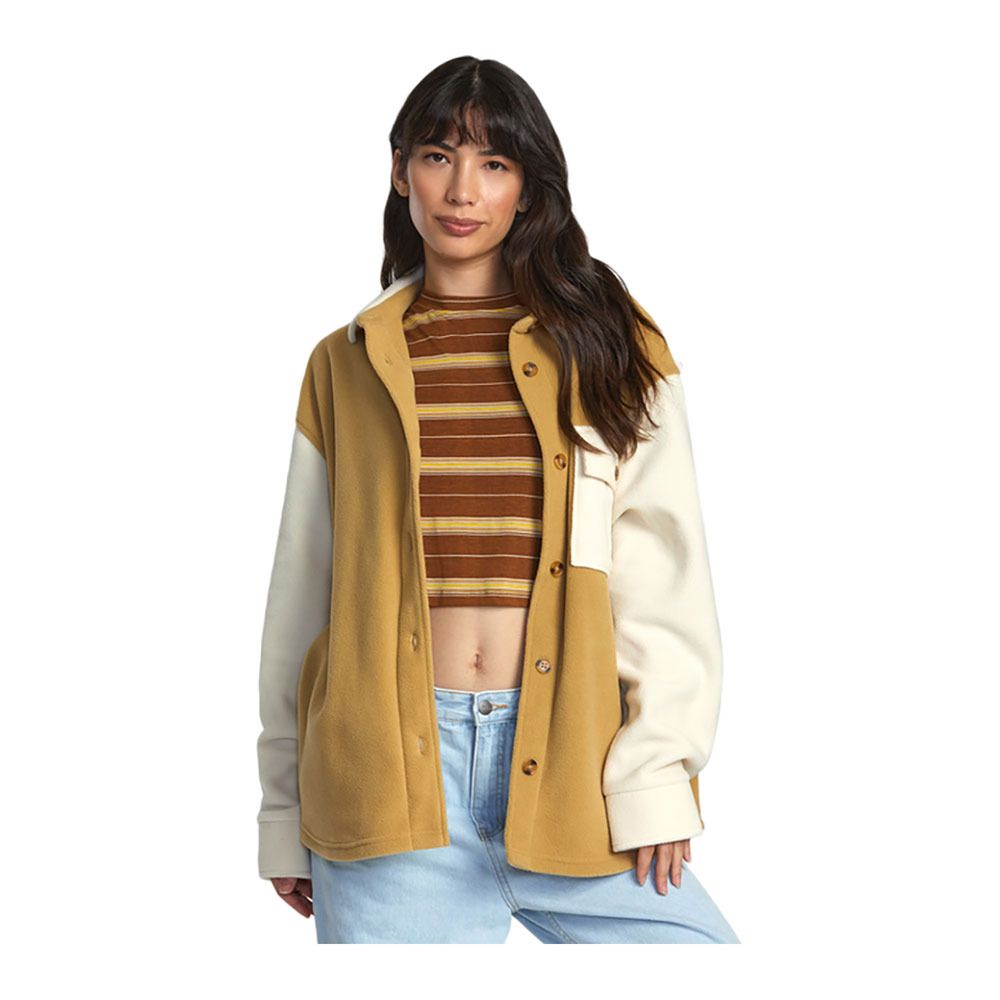 Rvca POLAR BIRDIE SHACKET - Surchemise Femme tan