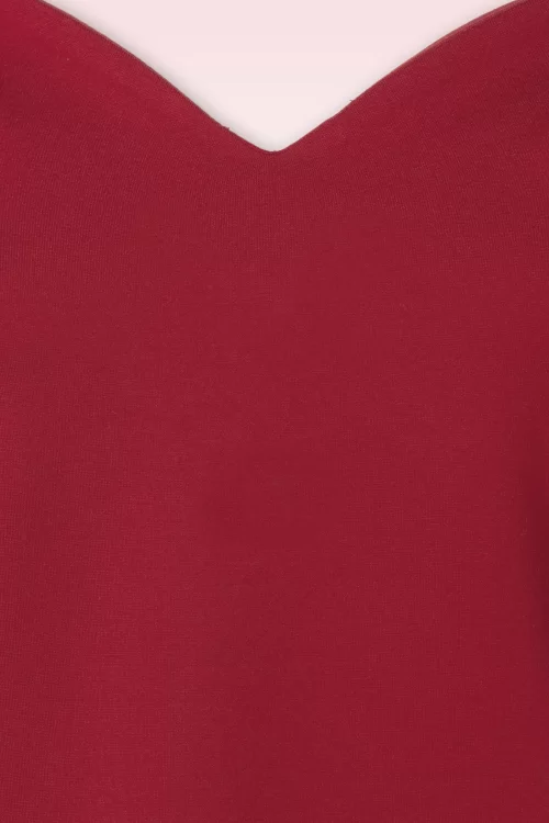 Vixen Sweetheart jersey top in rood
