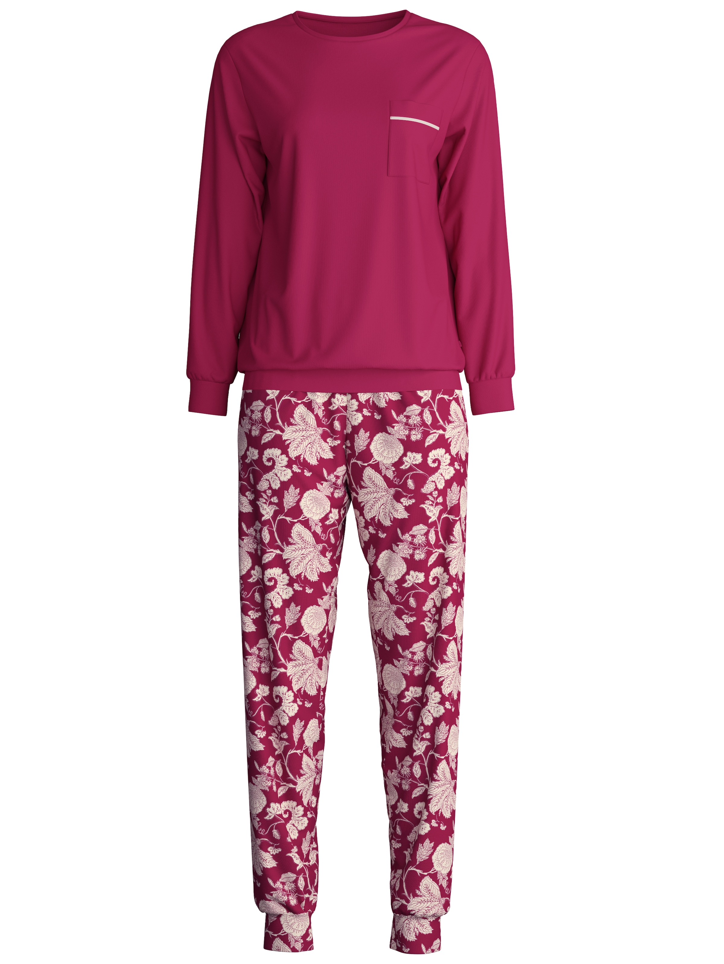 CALIDA Schlafanzug »Sweet Dreams« 2 Stk. tlg., Langarm, Rundhals, Interlock-Qualität, weich, bequem