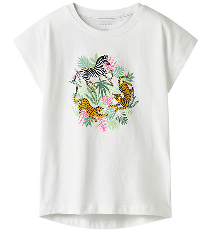 Name It T-Shirt - NkfVigea - Bright White/Animals