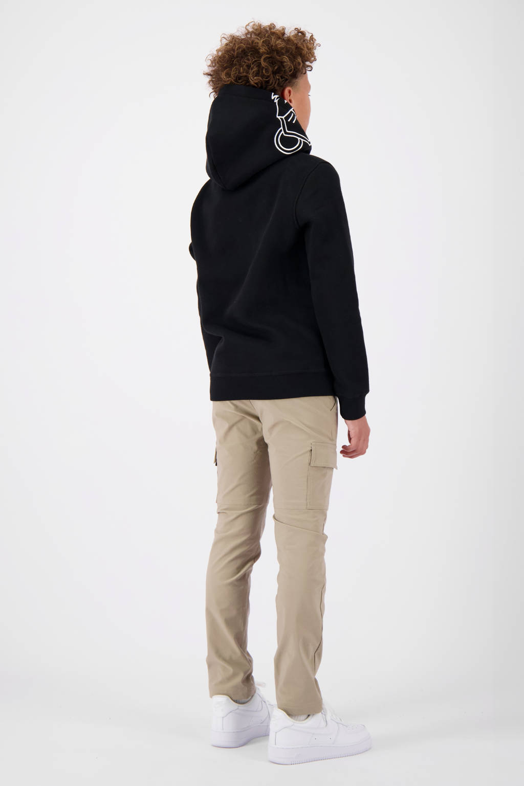 BLACK BANANAS hoodie met logo zwart/wit