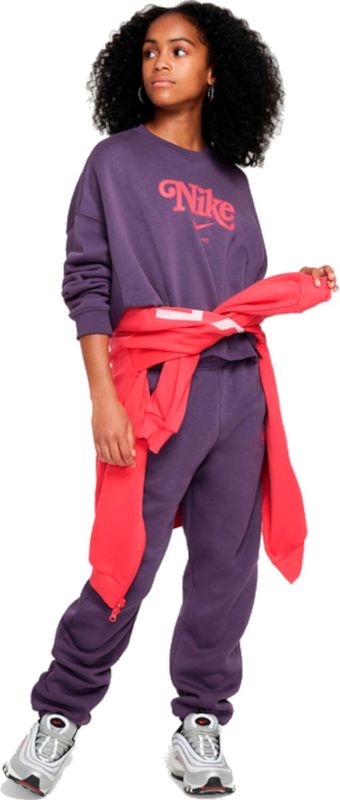 Nike Kort sweatshirt van fleece voor meisjes - Paars