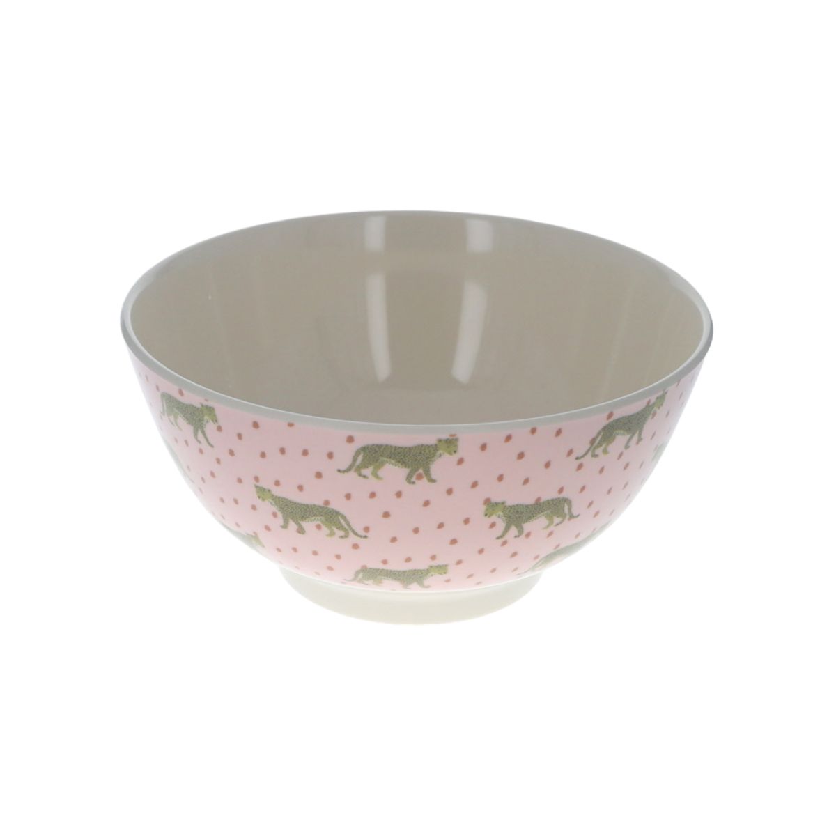 Bol mélamine léopard rose Pause goûter