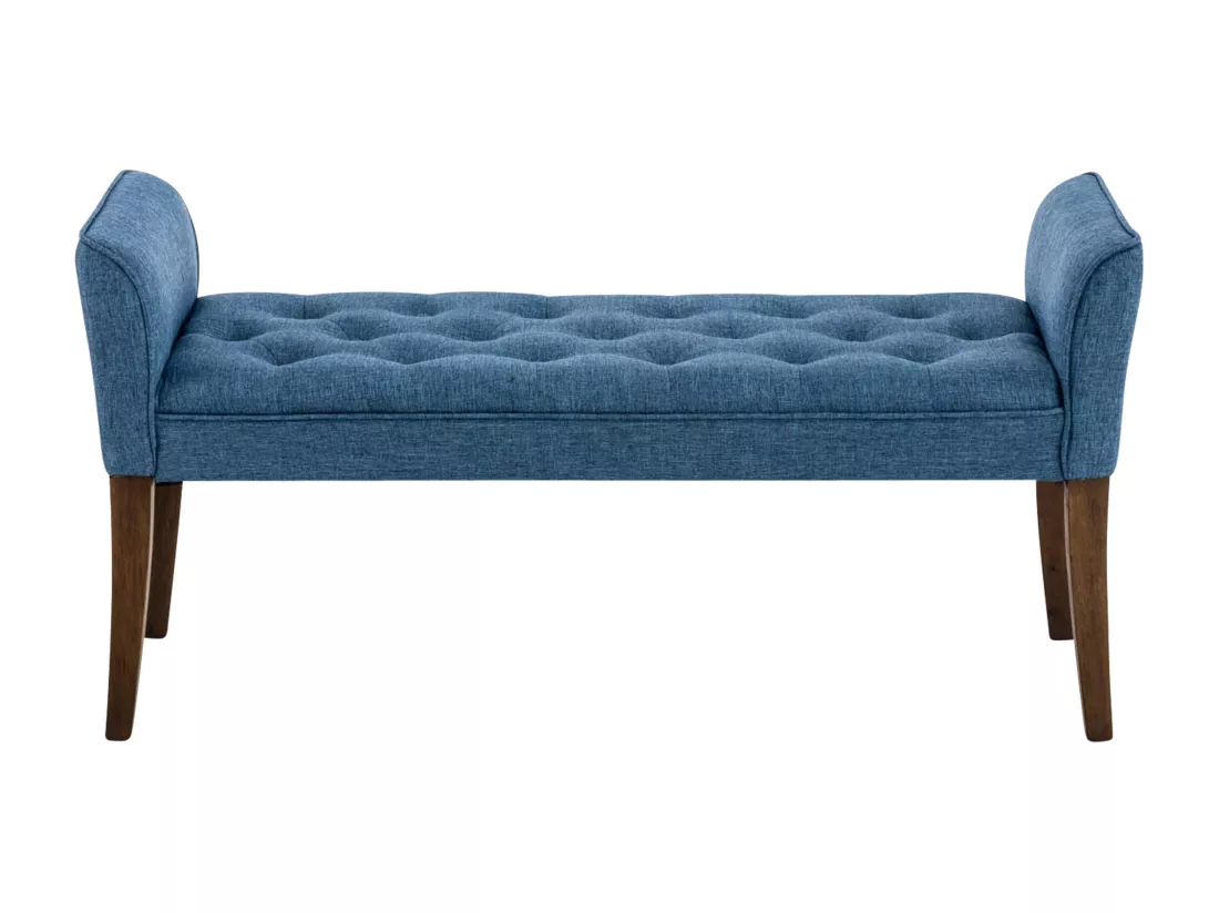 Banquette - Similicuir & Bois - Bleu - Cleopatra