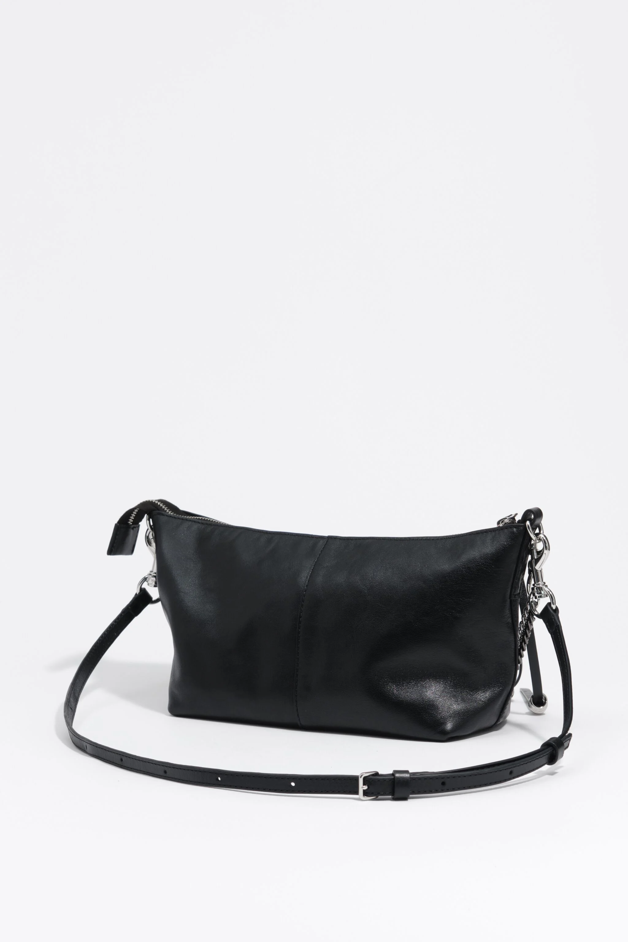 Bolsa Madrid média em couro preto