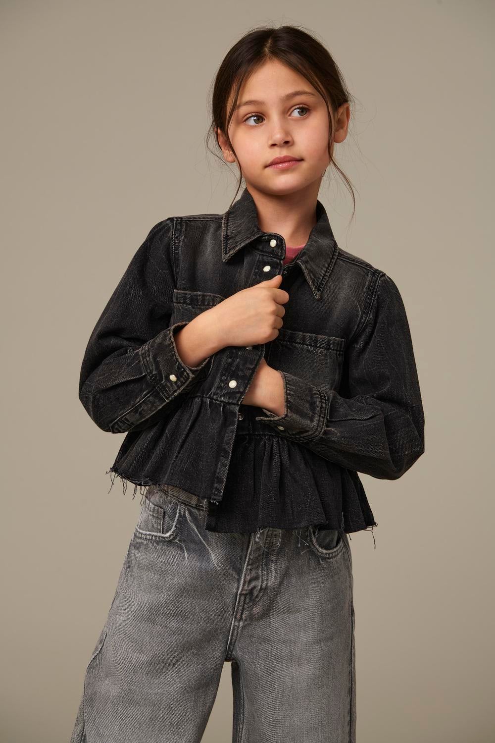 KOGBROADWAY Jeanshemd Washed Black
