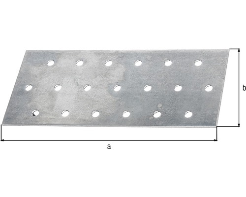 Geperforeerde plaat 140x60x2 mm sendzimir verzinkt