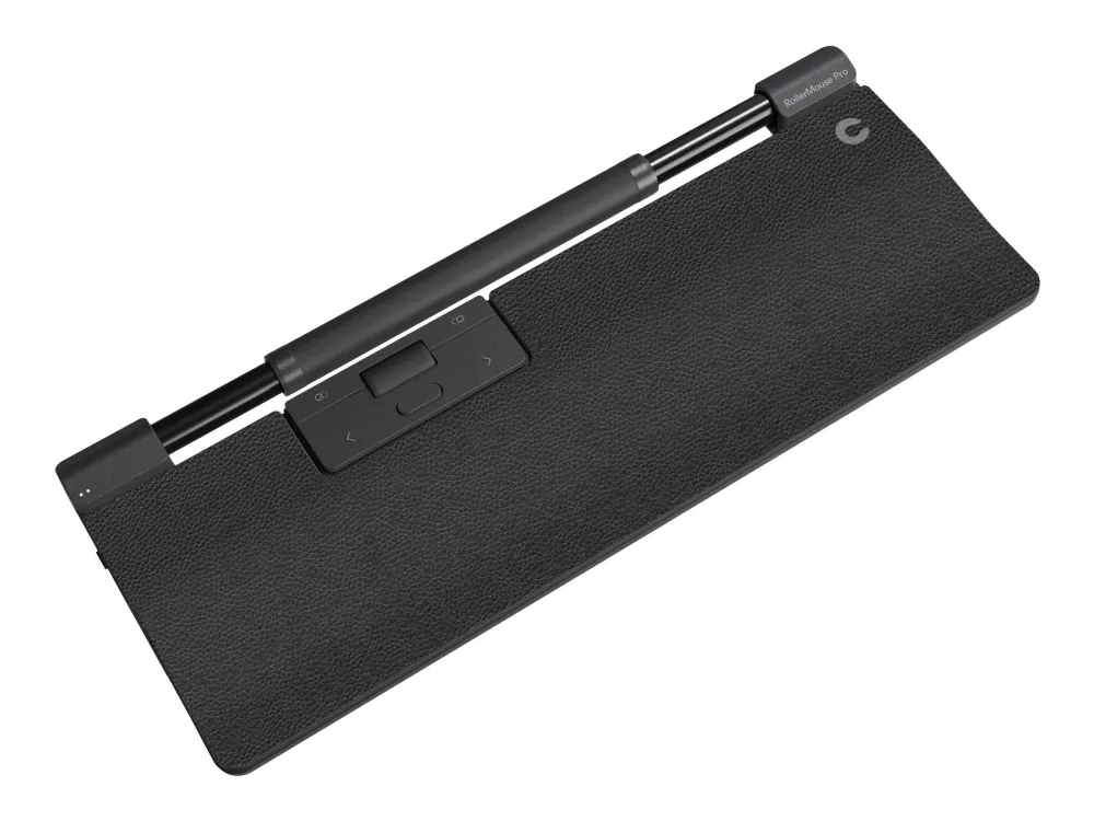 Contour RollerMouse Pro - Centreret mus - ergonomisk - med almindelig håndledsstøtte og vegansk læder - 6 knapper - trådløs, kablet - Bluetooth, USB