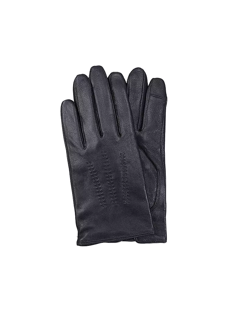 BOSS Lederhandschuhe blau