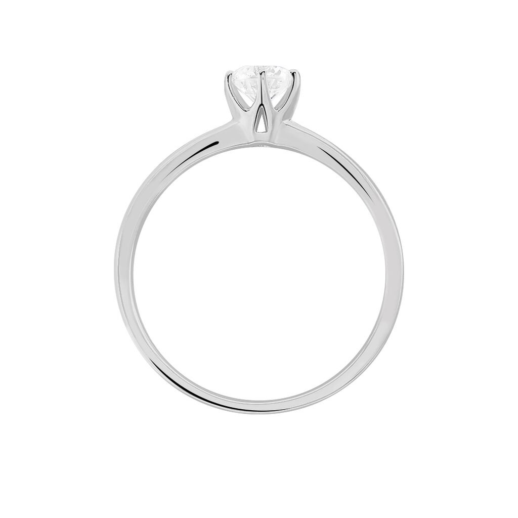 Bague Solitaire Natalia Or Blanc Diamant