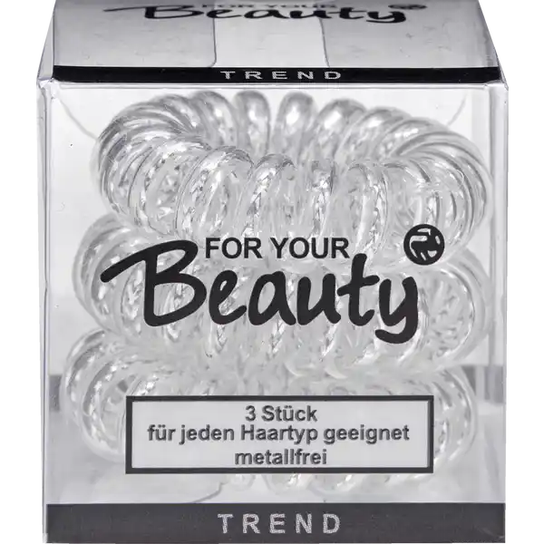 FOR YOUR BEAUTY SPIRALZOPFGUMMI SORTIERT 3 STÜCK