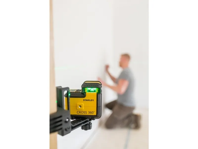 Stanley SLL360, 25 m, 0,4 mm/m, Grøn, Linjeniveau, Sort, Gul, Batteri