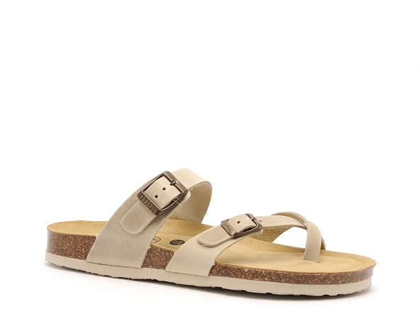 Plakton mules et sabots plats femme bombay beige