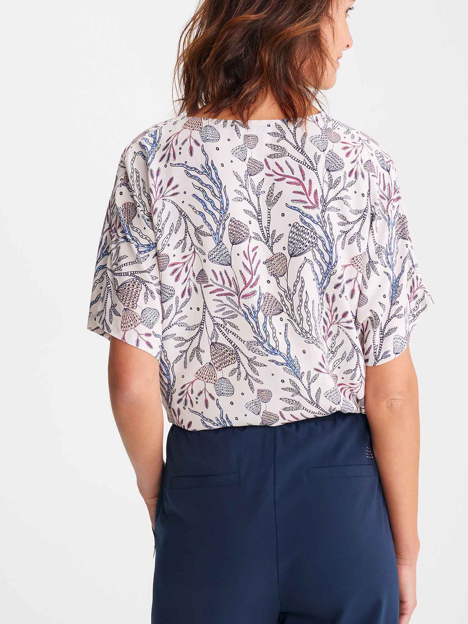 Blouse Femme A Motif Rose Pale