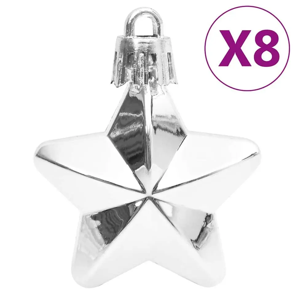 vidaXL - Kerstballenset - Zilver - Polystyreen
